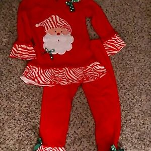 Girls size 6 2 piece Christmas outfit